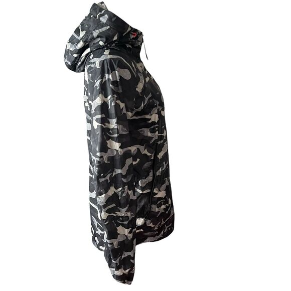 Nike Small T/F Windrunner Jacket Hooded Full Zip Thin Black Camo Pockets - Picture 10 of 14